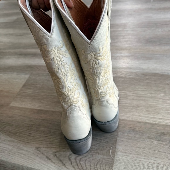 Tanner Mark White Leah Snip Toe Western Cowgirl Boots NEW NWT - Picture 6 of 10